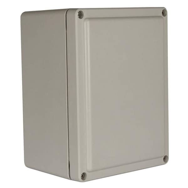 Screws Electrical Enclosures, 8 in H, 4 in D, 6 in W, 4X, Fiberglass